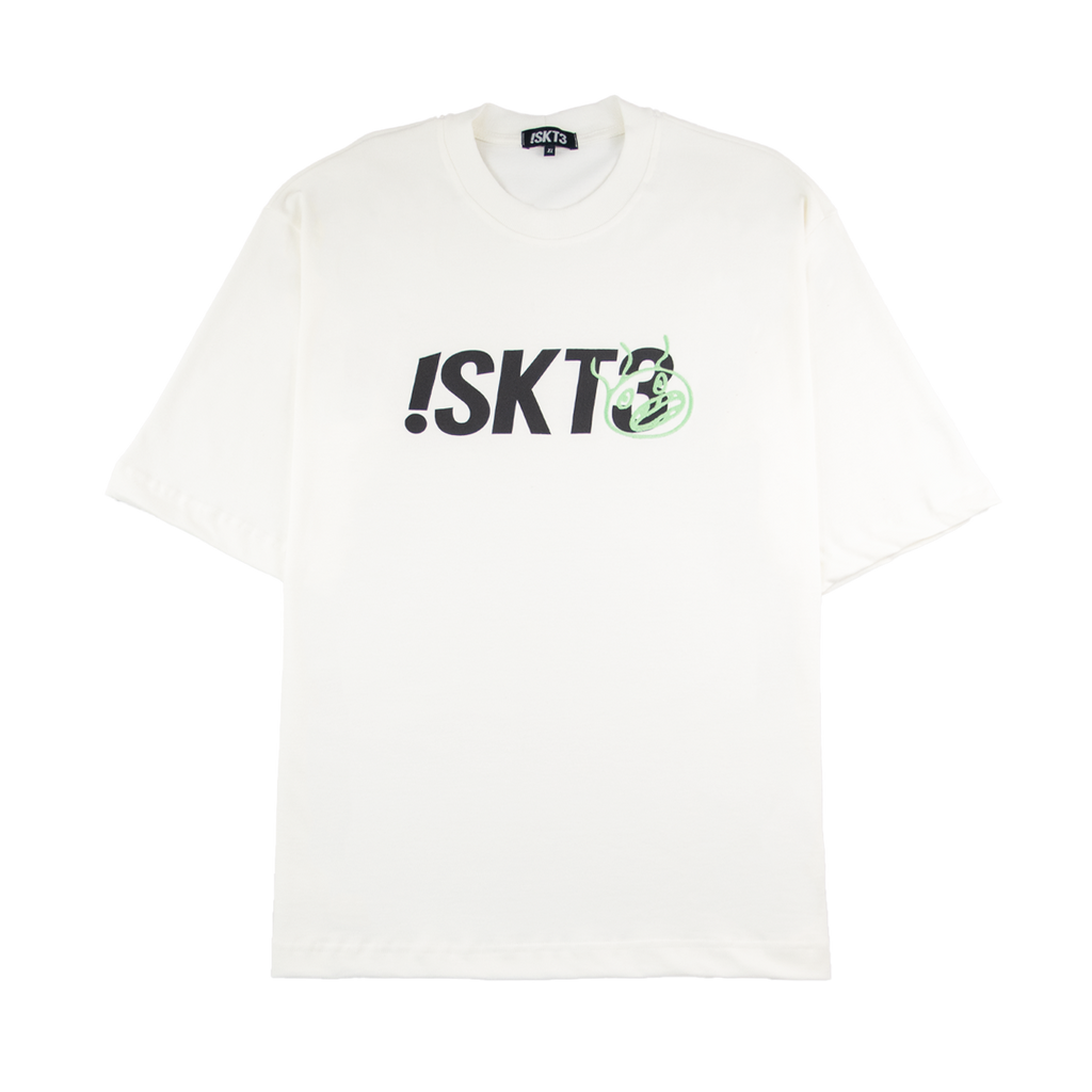 T-Shirt Embroidery Face - White