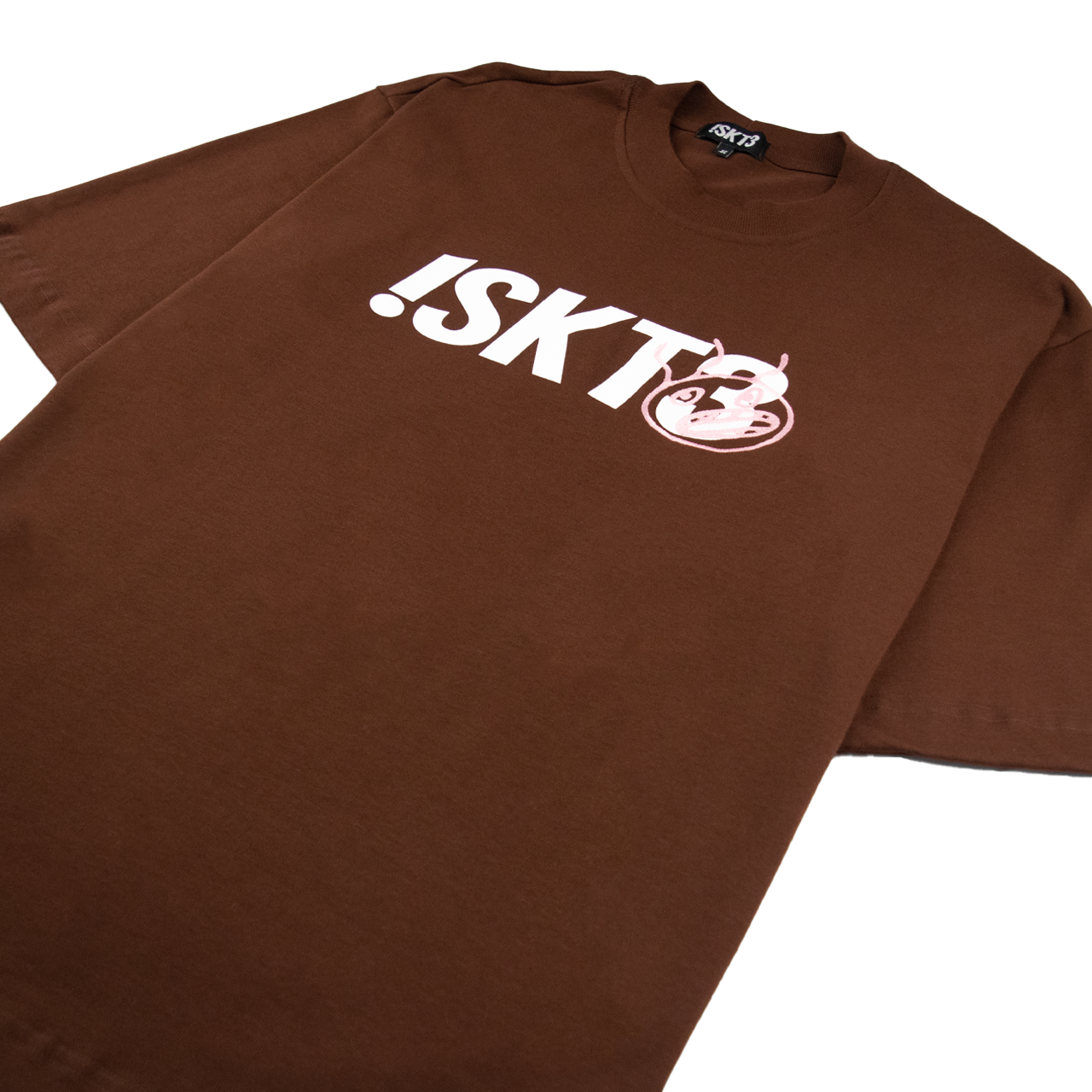 T-Shirt Embroidery Face - Brown